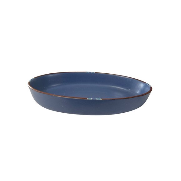 Vintage Dansk Mesa Portugal 13 inch blue oval baker discontinued